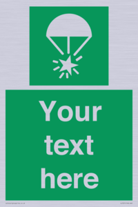 Custom sign safe condition Rocket parachute flare